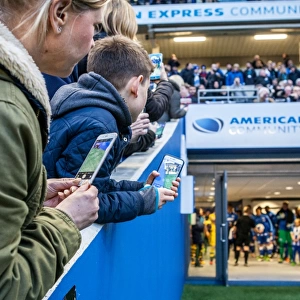 Brighton and Hove Albion vs. Fulham: Fans Eagerly Await Players Emergence (15APR16)