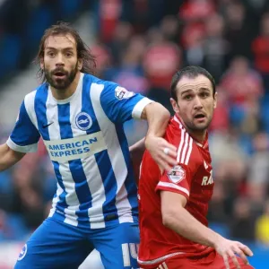 Brighton & Hove Albion vs. Middlesbrough: Inigo Calderon Stands Firm Against Kike's Advance (19DEC15) Brighton & Hove Albion vs. Middlesbrough: Inigo Calderon Stands Firm Against Kike's Advance (19DEC15)