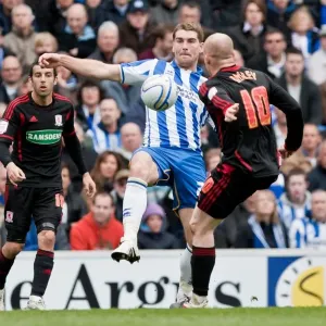 Brighton & Hove Albion vs Middlesbrough: Sam Vokes Battles for Ball Supremacy, Npower Championship, March 2012