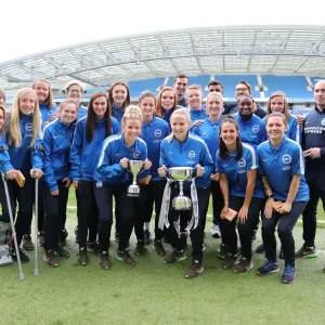Brighton and Hove Albion Women Celebrate Trophy Victory Ahead of EFL Sky Bet Championship Clash with SS Lazio (31JUL16) Brighton and Hove Albion Women Celebrate Trophy Victory Ahead of EFL Sky Bet Championship Clash with SS Lazio (31JUL16)