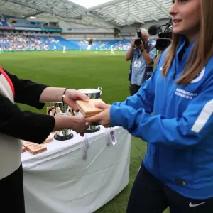 Brighton and Hove Albion Women Celebrate Trophy Victory Ahead of EFL Sky Bet Championship Clash vs. S.S. Lazio (31JUL16) Brighton and Hove Albion Women Celebrate Trophy Victory Ahead of EFL Sky Bet Championship Clash vs. S.S. Lazio (31JUL16)