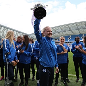 Brighton and Hove Albion Women Lift Trophy Ahead of EFL Sky Bet Championship Clash with SS Lazio (31JUL16)