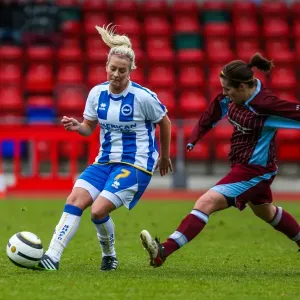 Brighton & Hove Albion Women's Football: Chesham Match, 2013-14 Season - Brighton And Hove Albion's Women's Team in Action against Chesham, 2013-14 Season Brighton & Hove Albion Women's Football: Chesham Match, 2013-14 Season - Brighton And Hove Albion's Women's Team in Action against Chesham, 2013-14 Season