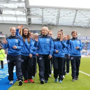Brighton and Hove Albion Women's Team Celebrates Championship Victory with Lap of Honor Brighton and Hove Albion Women's Team Celebrates Championship Victory with Lap of Honor