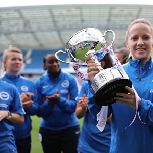 Brighton & Hove Albion Women's Team Lift the Trophy: Pre-Season Victory against S.S. Lazio (31JUL16)