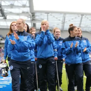 Brighton and Hove Albion Women's Team Triumphs: Championship Win Celebration Lap Brighton and Hove Albion Women's Team Triumphs: Championship Win Celebration Lap
