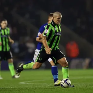 Brighton & Hove Albion's Adam El-Abd Faces Off Against Leicester City in Npower Championship Clash, October 2012 Brighton & Hove Albion's Adam El-Abd Faces Off Against Leicester City in Npower Championship Clash, October 2012