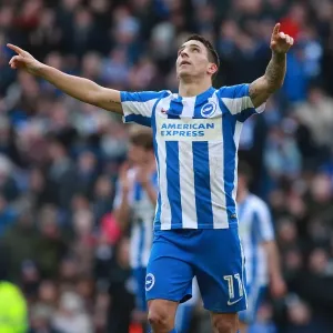 Brighton & Hove Albion's Anthony Knockaert Celebrates Goal Against Queens Park Rangers, EFL Sky Bet Championship 2016 Brighton & Hove Albion's Anthony Knockaert Celebrates Goal Against Queens Park Rangers, EFL Sky Bet Championship 2016
