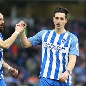 Brighton and Hove Albion's Bruno and Dunk Celebrate Premier League Victory Over Arsenal (04MAR18) Brighton and Hove Albion's Bruno and Dunk Celebrate Premier League Victory Over Arsenal (04MAR18)