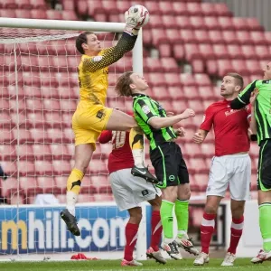 Brighton & Hove Albion's David Button in Action at Barnsley, Npower Championship, 2012 Brighton & Hove Albion's David Button in Action at Barnsley, Npower Championship, 2012