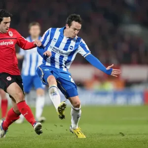 Brighton & Hove Albion's David Lopez in Action against Cardiff City, Npower Championship, February 19, 2013 Brighton & Hove Albion's David Lopez in Action against Cardiff City, Npower Championship, February 19, 2013