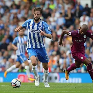 Brighton & Hove Albion's Davy Propper Faces Manchester City in Premier League Showdown (August 12, 2017) Brighton & Hove Albion's Davy Propper Faces Manchester City in Premier League Showdown (August 12, 2017)