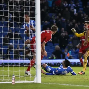 Brighton and Hove Albion's Debuting Midfielder, Beram Kayal, Denied by Nottingham Forest Defense in Sky Bet Championship Match (7th February 2015) Brighton and Hove Albion's Debuting Midfielder, Beram Kayal, Denied by Nottingham Forest Defense in Sky Bet Championship Match (7th February 2015)
