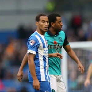 Brighton & Hove Albion's Elliott Bennett in Action Against Wigan Athletic (November 2014)