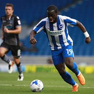 Brighton & Hove Albion's Elvis Manu in Action against Colchester United during the EFL Cup First Round, 9th August 2016