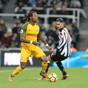 Brighton & Hove Albion's Gaetan Bong Faces Newcastle United in Premier League Clash (30DEC17)