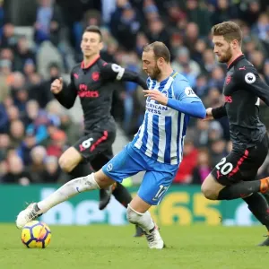 Brighton & Hove Albion's Glenn Murray in Action Against Arsenal - Premier League Clash, March 2018 Brighton & Hove Albion's Glenn Murray in Action Against Arsenal - Premier League Clash, March 2018
