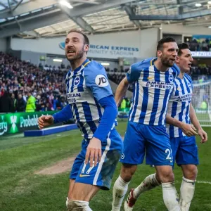 Brighton and Hove Albion's Glenn Murray Scores the Second Goal Against Swansea City in Premier League Match, 24th February 2018 Brighton and Hove Albion's Glenn Murray Scores the Second Goal Against Swansea City in Premier League Match, 24th February 2018