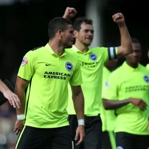 Brighton and Hove Albion's Glorious Victory: Greer and Hemed Celebrate at Fulham (15.08.2015) Brighton and Hove Albion's Glorious Victory: Greer and Hemed Celebrate at Fulham (15.08.2015)