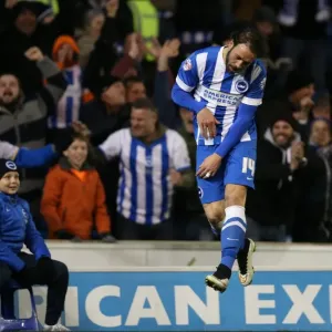 Brighton & Hove Albion's Inigo Calderon Scores the Second Goal in a 2-0 Lead over Leeds United Brighton & Hove Albion's Inigo Calderon Scores the Second Goal in a 2-0 Lead over Leeds United