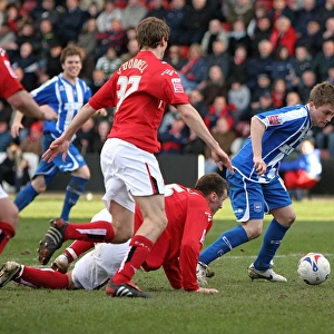 Brighton & Hove Albion's Jake Robinson in Thrilling Action Against Crewe Alexandra (3rd March 2007)