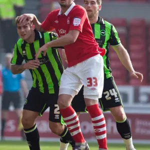 Brighton & Hove Albion's Joe Mattock and Joel Lynch in Action Against Nottingham Forest, 2012 Championship Clash Brighton & Hove Albion's Joe Mattock and Joel Lynch in Action Against Nottingham Forest, 2012 Championship Clash