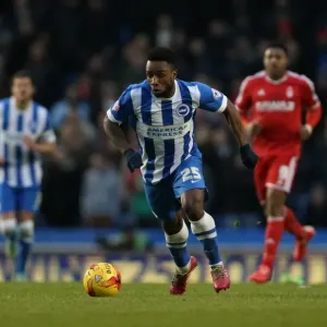 Brighton & Hove Albion's Kazenga LuaLua in Action against Nottingham Forest, Sky Bet Championship 2015 Brighton & Hove Albion's Kazenga LuaLua in Action against Nottingham Forest, Sky Bet Championship 2015