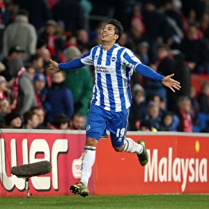 Brighton & Hove Albion's Leonardo Ulloa Scores Late Goal to Secure 2-0 Victory Over Cardiff City (February 19, 2013)