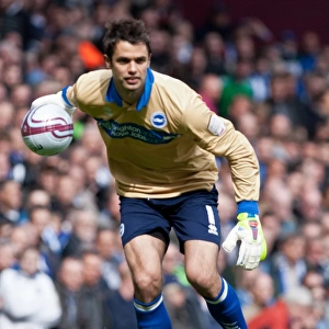 Brighton & Hove Albion's Peter Brezovan Faces Off Against West Ham United in Npower Championship Clash (14-04-2012)