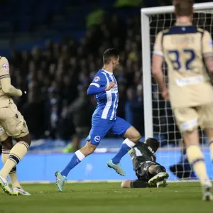 Brighton and Hove Albion's Sam Baldock Scores First Goal Against Leeds United in 2015 Championship Match Brighton and Hove Albion's Sam Baldock Scores First Goal Against Leeds United in 2015 Championship Match