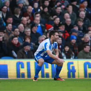 Brighton & Hove Albion's Sam Baldock Scores the Opener Against Queens Park Rangers in Sky Bet Championship, December 2016 Brighton & Hove Albion's Sam Baldock Scores the Opener Against Queens Park Rangers in Sky Bet Championship, December 2016