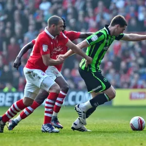 Brighton & Hove Albion's Sam Vokes in Action Against Nottingham Forest, March 24, 2012 Brighton & Hove Albion's Sam Vokes in Action Against Nottingham Forest, March 24, 2012