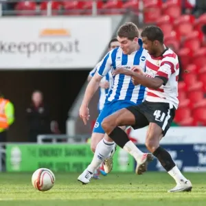Brighton & Hove Albion's Sam Vokes On The Attack Against Doncaster Rovers, March 2012