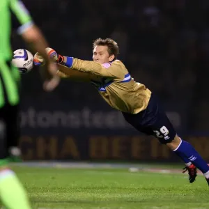 Brighton & Hove Albion's Tomasz Kuszczak Clears the Ball Against Burnley in Npower Championship Match at Leicester City (October 23, 2012) Brighton & Hove Albion's Tomasz Kuszczak Clears the Ball Against Burnley in Npower Championship Match at Leicester City (October 23, 2012)