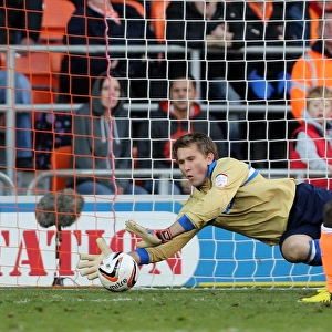 Brighton & Hove Albion's Tomasz Kuszczak Saves Shot vs. Blackpool, October 27, 2012
