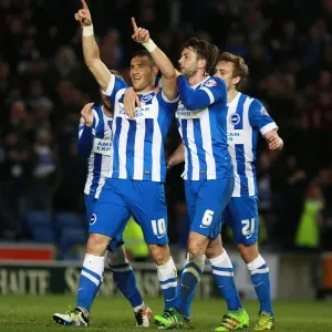 Brighton and Hove Albion's Tomer Hemed Celebrates Goal Against Fulham in Sky Bet Championship (15APR16) Brighton and Hove Albion's Tomer Hemed Celebrates Goal Against Fulham in Sky Bet Championship (15APR16)