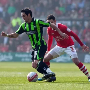 Brighton & Hove Albion's Vicente Faces Off Against Nottingham Forest in NPower Championship Clash, March 2012 Brighton & Hove Albion's Vicente Faces Off Against Nottingham Forest in NPower Championship Clash, March 2012