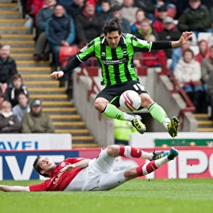 Brighton & Hove Albion's Vicente at Oakwell Stadium during Barnsley vs. Brighton Npower Championship Match, 28th April 2012