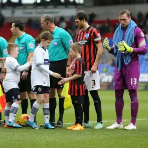 Brighton Mascot Faces Off Against Bolton Wanderers in Championship Clash (28FEB15)