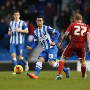 Brighton Midfielder Beram Kayal in Action Against Nottingham Forest, February 2015 Brighton Midfielder Beram Kayal in Action Against Nottingham Forest, February 2015