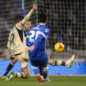 Brighton Midfielder Beram Kayal Fires Shot Against Leeds United - Championship Clash, February 2015 Brighton Midfielder Beram Kayal Fires Shot Against Leeds United - Championship Clash, February 2015