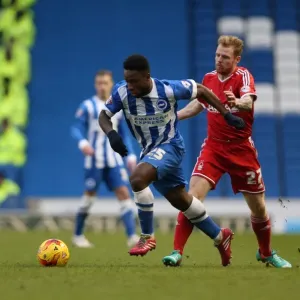 Brighton Midfielder Kazenga LuaLua in Action against Nottingham Forest, Sky Bet Championship 2015 Brighton Midfielder Kazenga LuaLua in Action against Nottingham Forest, Sky Bet Championship 2015