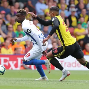 Brighton's Bissouma Outmuscles Capoue in Premier League Clash vs. Watford (11AUG18)
