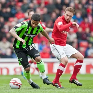 Brighton's Bridcutt in Action at Barnsley, April 2012 Brighton's Bridcutt in Action at Barnsley, April 2012