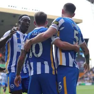 Brighton's Dunk and Welbeck in Action against Wolverhampton Wanderers (30APR22) Brighton's Dunk and Welbeck in Action against Wolverhampton Wanderers (30APR22)