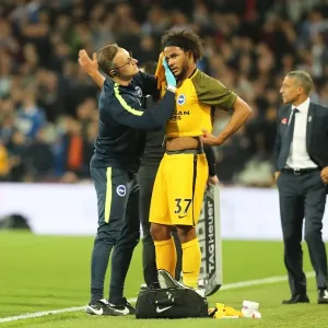 Brighton's Isaiah Brown Receives Treatment for Head Injury During West Ham Clash (20OCT17) Brighton's Isaiah Brown Receives Treatment for Head Injury During West Ham Clash (20OCT17)