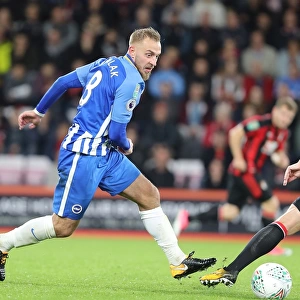 Brighton's Jiri Skalak Fights for Possession against AFC Bournemouth in EFL Cup Clash
