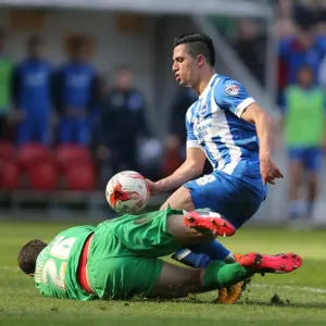 Brighton's Kayal in Action against Rotherham United (6th April 2015)