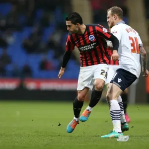 Brighton's Kayal Faces Off Against Bolton: Intense Midfield Battle (28FEB15)