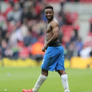 Brighton's Kazenga LuaLua in Action Against Middlesbrough, May 2015